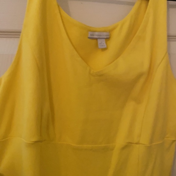 Yellow 100% cotton sleeveless dress - Picture 2 of 3